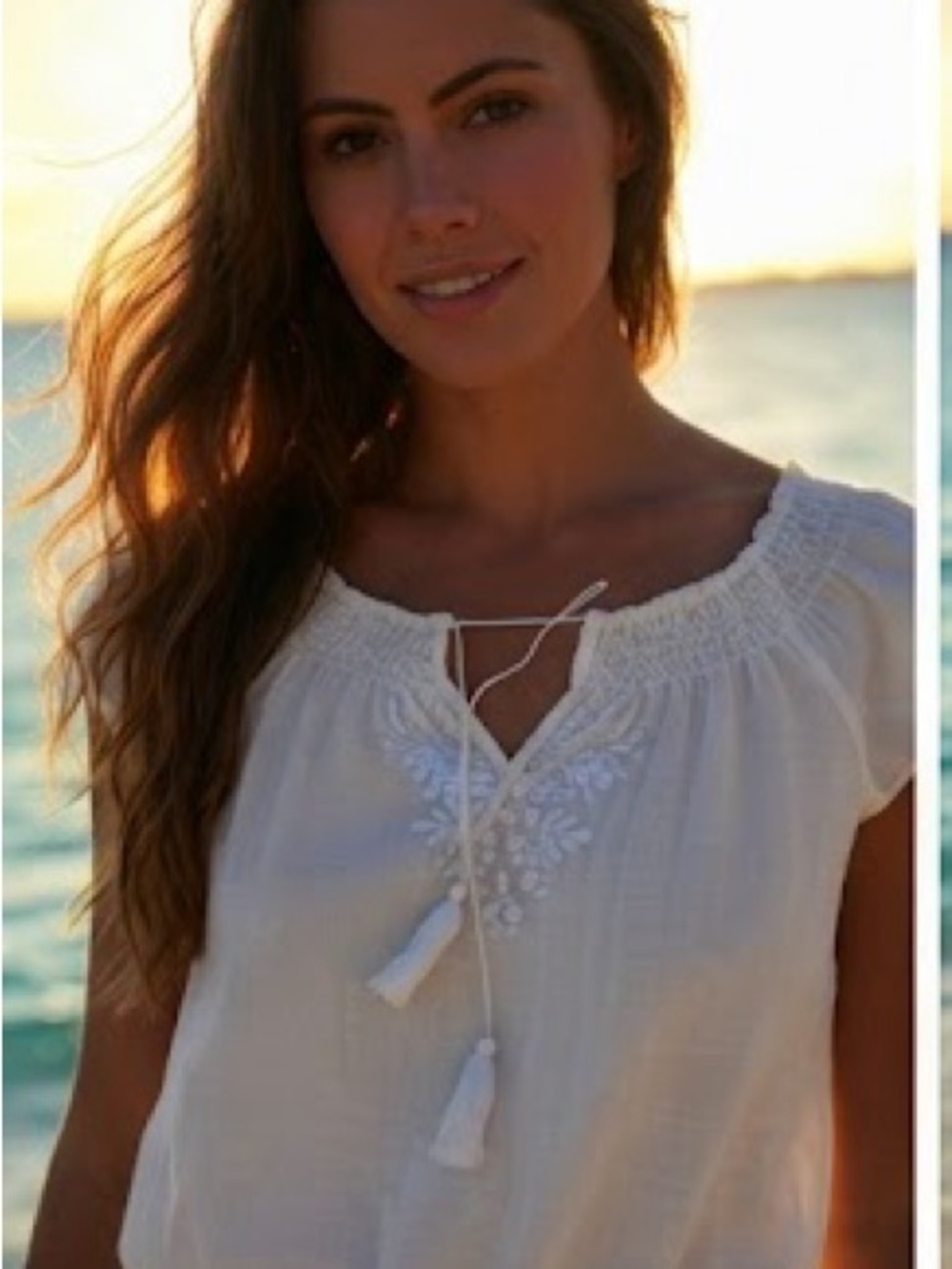 Kismet White Embroidered Beach Cover-Up Tunic - Picture 7 of 13